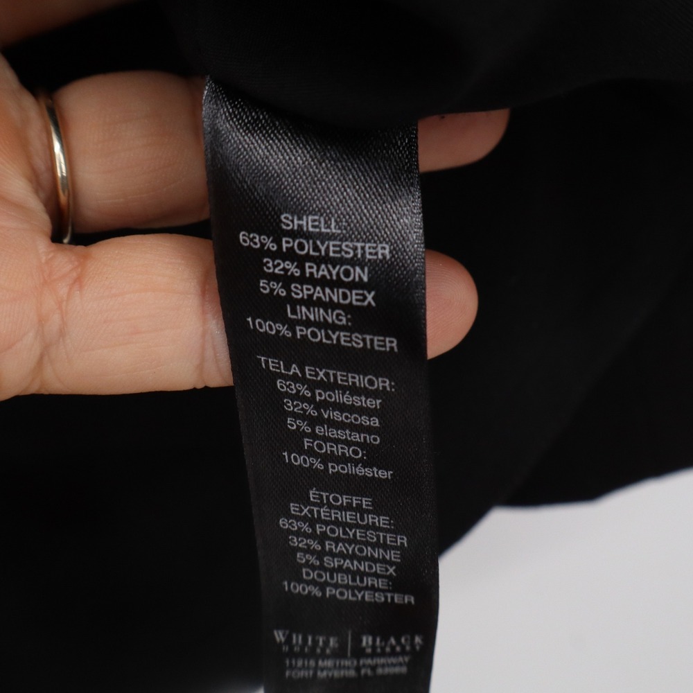 White House Black Market Blazer Womens 14 Career Black 3/4 Sleeve Excellent - Picture 4 of 6